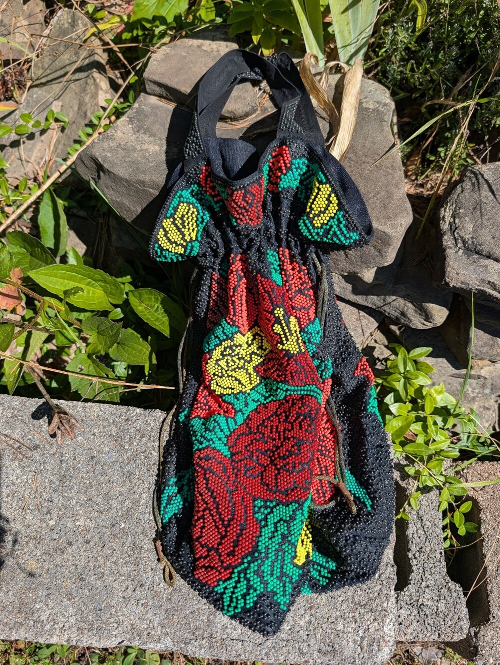Vintage Beaded Cinch Pocketbook Stunning
